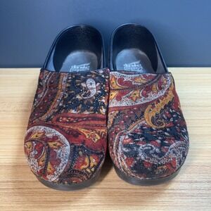 Dansko Velvet Boho Comfort Clog Shoes Paisley Nursing Women's EU 42 / US 11.5-12